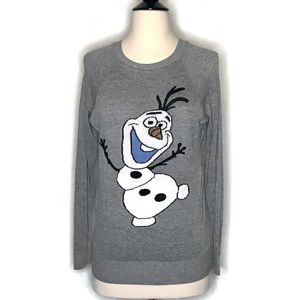 Disney “Frozen” Olaf Gray Crewneck Sweater